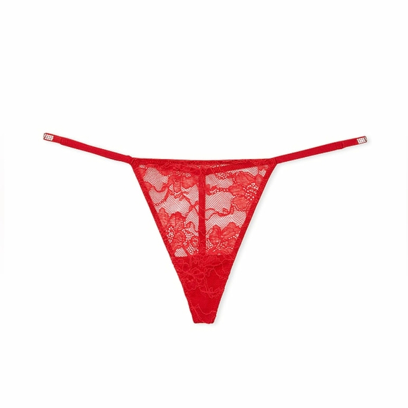 💋Victoria's Secret Very Sexy Shine Strap Lace V-String Large *NEW*💋 - Picture 4 of 6